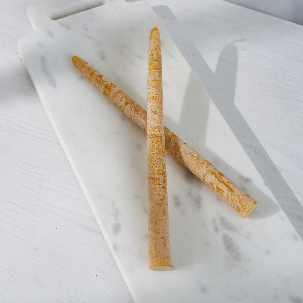 Hand Dipped Beeswax Candles (two)