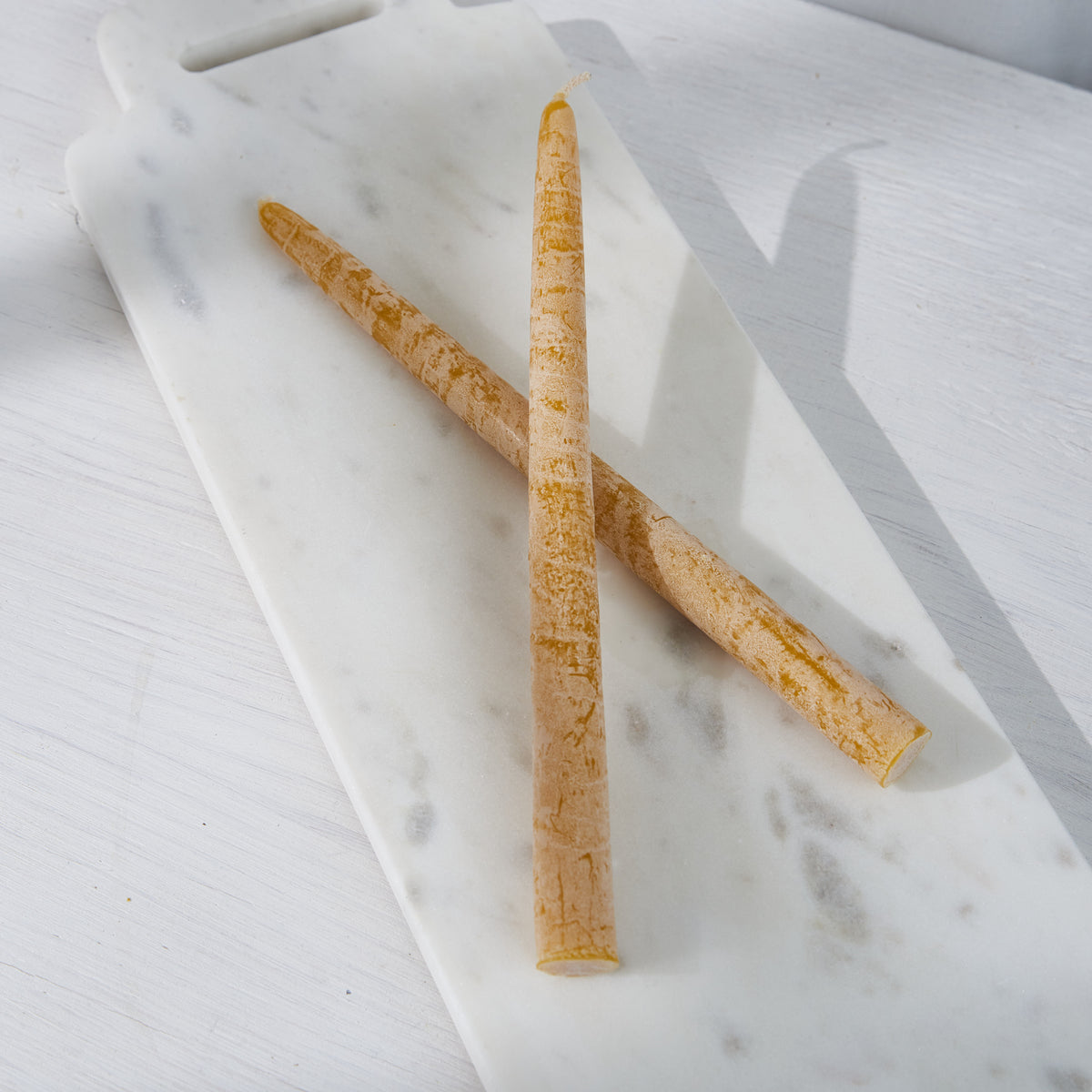 Hand Dipped Beeswax Candles (two)