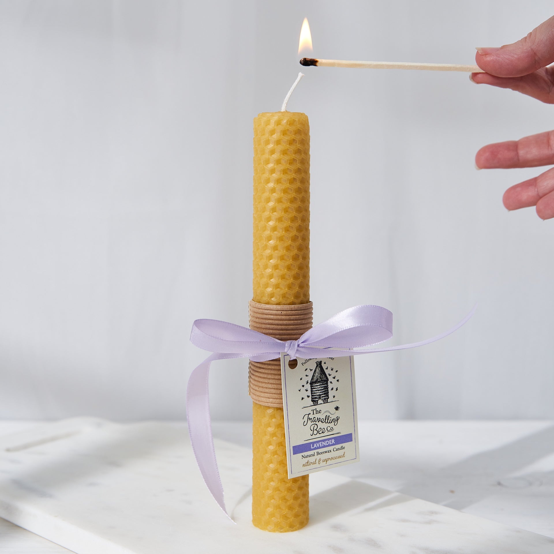 Beeswax Lavender Candle